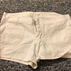 White Jean Shorts
